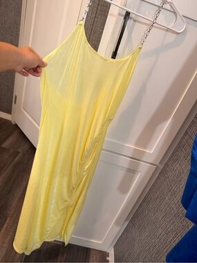 PacSun Yellow Beach Slip Dress with Chain Straps